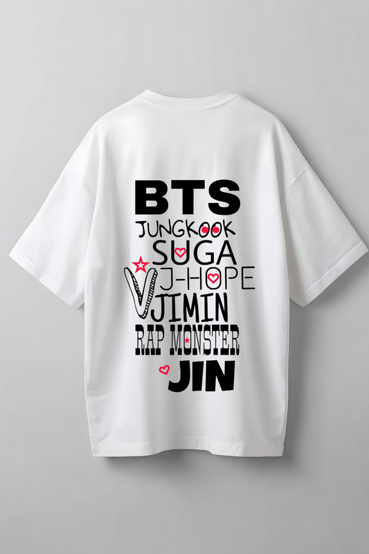 BTS NAMES OVERSIZED T-SHIRT