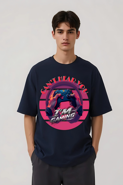GAMING OVERSIZED TEE NAVY-BLUE