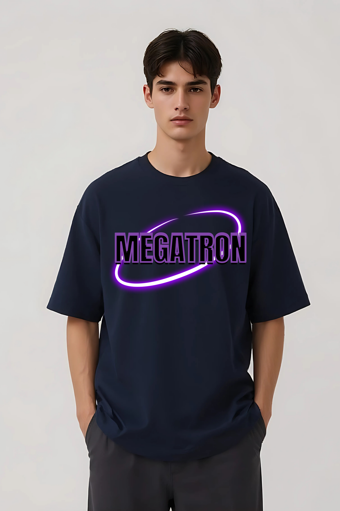MEGATRON OVERSIZED TEE NAVY-BLUE