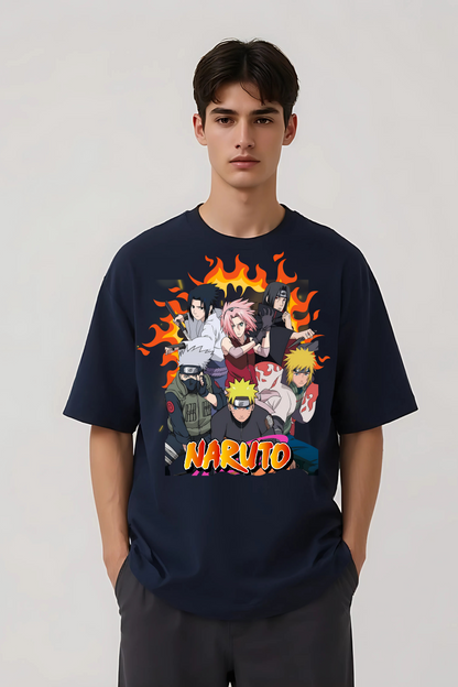 NARUTO SHIPPUDEN OVERSIZED TEE NAVY-BLUE