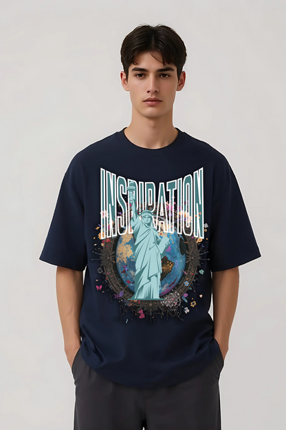 INSPIRATION OVERSIZED TEE NAVY-BLUE