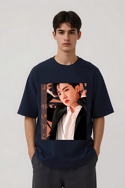 J HOPE OVERSIZED TEE NAVY-BLUE