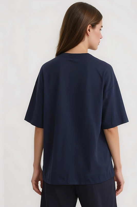 ROADBORN OVERSIZED TEE NAVY-BLUE