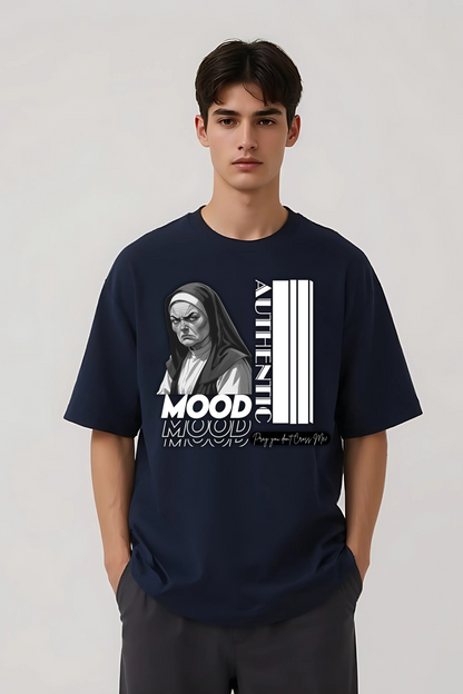 AUTHENTIC MOOD OVERSIZED TEE NAVY-BLUE