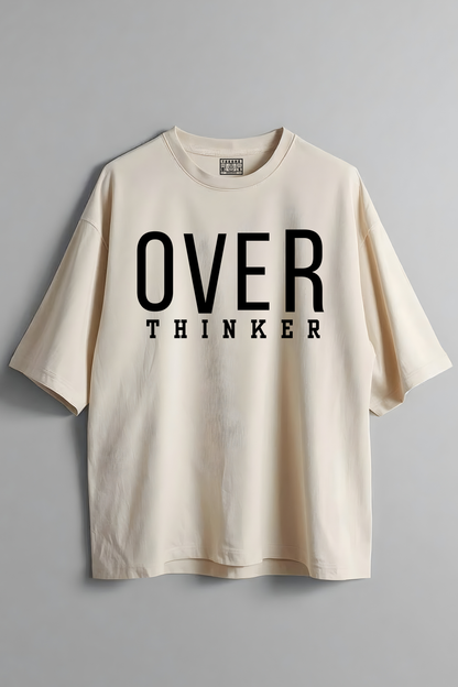 OVER-THINKER OVERSIZED T-SHIRT BEIGE