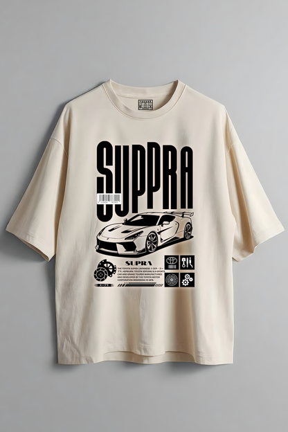 SUPRA OVERSIZED T-SHIRT BEIGE