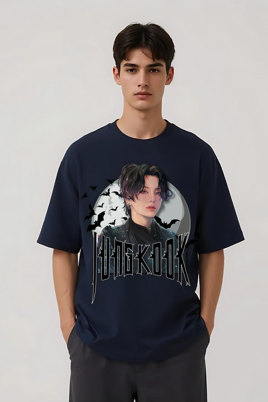 JUNGKOOK OVERSIZED TEE NAVY-BLUE