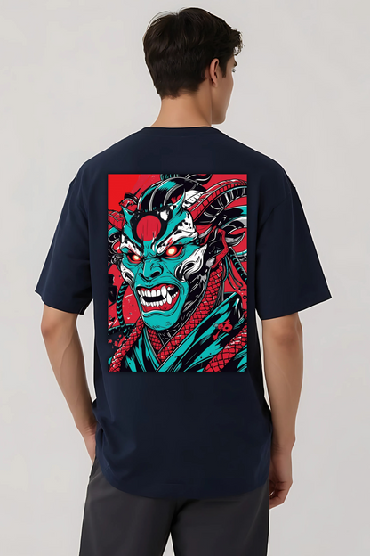 GOOD & BAD DEEDS OVERSIZED TEE NAVY-BLUE