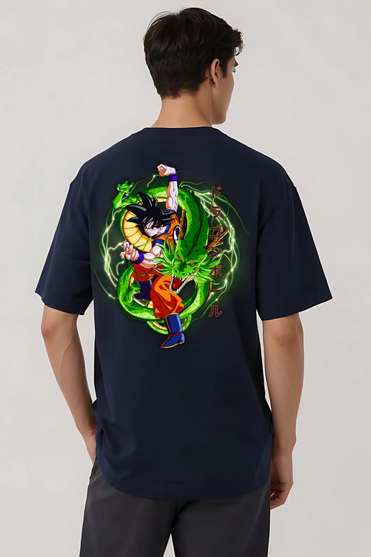 GOKU OVERSIZED TEE NAVY-BLUE