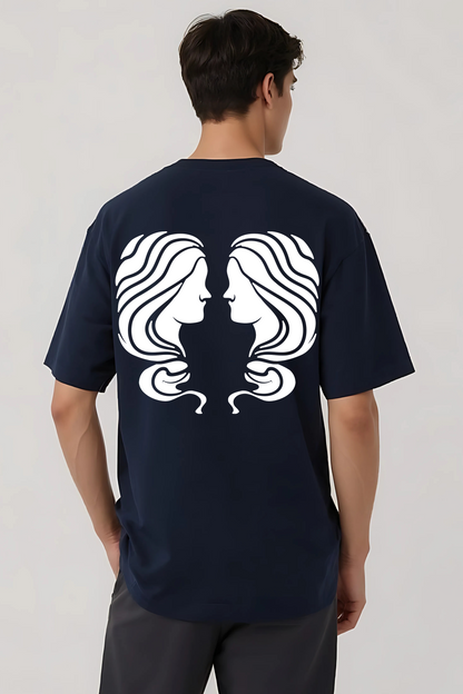 GEMINI OVERSIZED TEE NAVY-BLUE