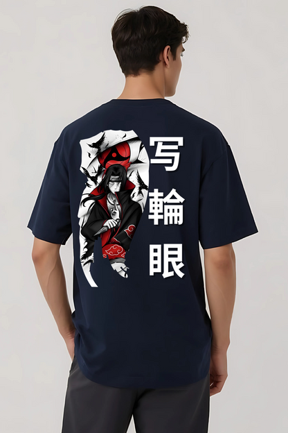 SASUKE OVERSIZED TEE NAVY-BLUE