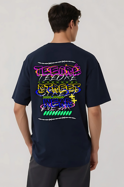 STREETWEAR OVERSIZED TEE NAVY-BLUE