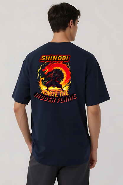 SHINOBI OVERSIZED TEE NAVY-BLUE