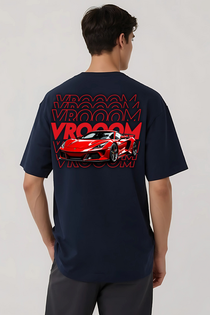 VROOM II OVERSIZED TEE NAVY-BLUE