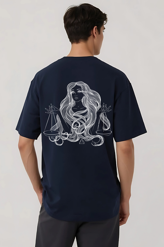 LIBRA OVERSIZED TEE NAVY-BLUE