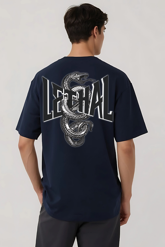 LETHAL OVERSIZED TEE NAVY-BLUE