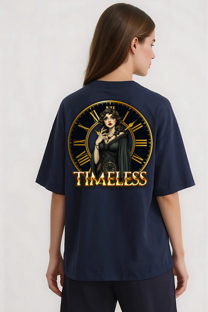 TIMELESS OVERSIZED TEE NAVY-BLUE