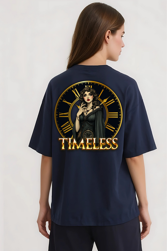 TIMELESS OVERSIZED TEE NAVY-BLUE