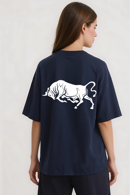 TAURUS OVERSIZED TEE NAVY-BLUE