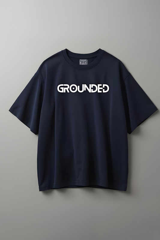 GROUNDED OVERSIZED T-SHIRT NAVY-BLUE