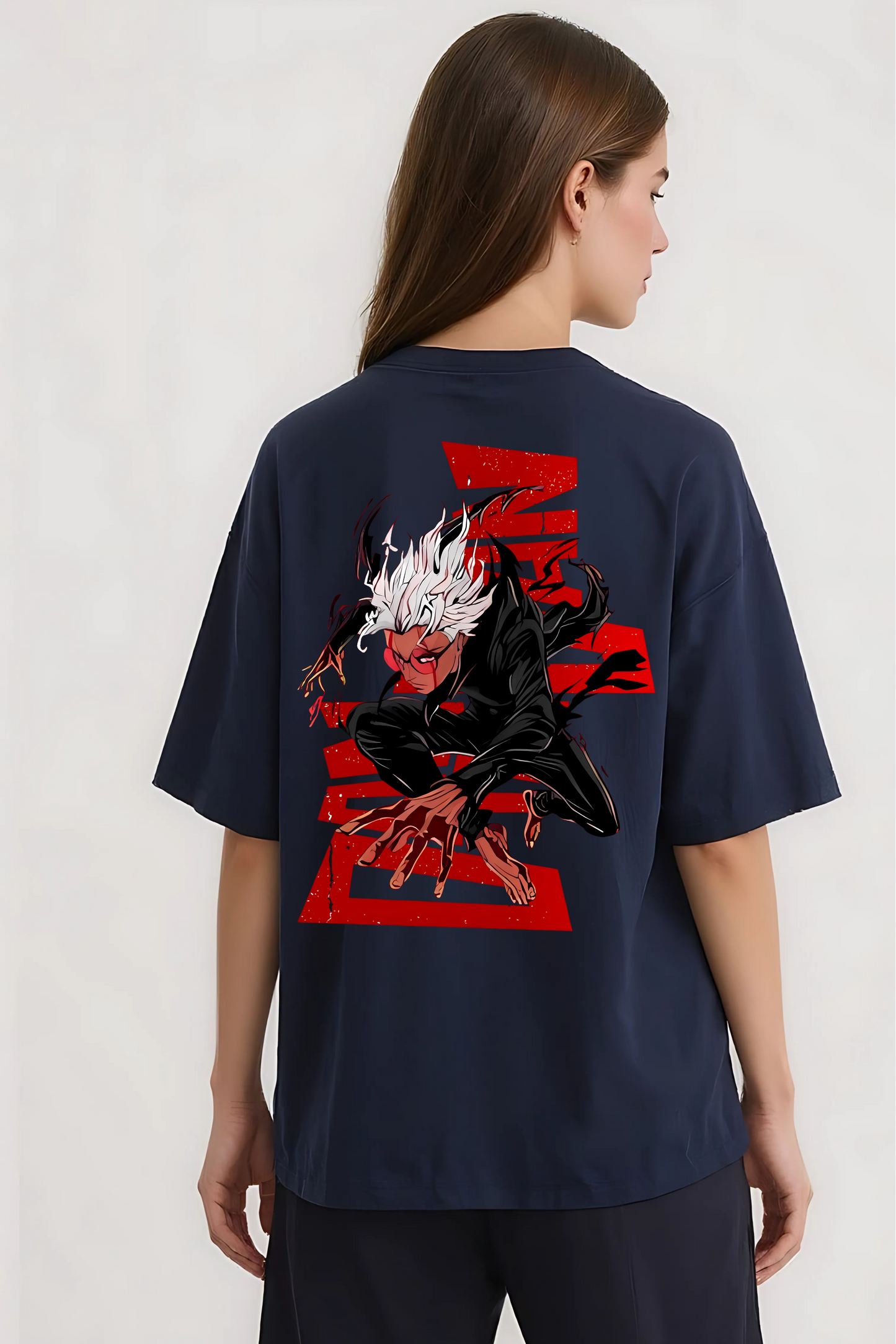 DANDADAN OVERSIZED TEE NAVY-BLUE