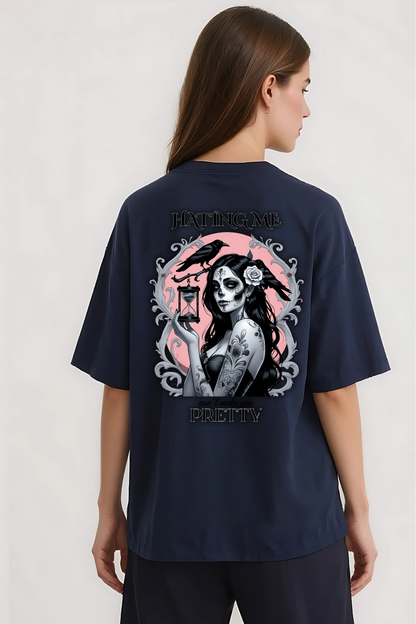 HATING ME OVERSIZED TEE NAVY BLUE
