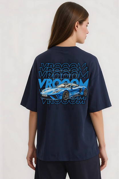 VROOM OVERSIZED TEE NAVY-BLUE