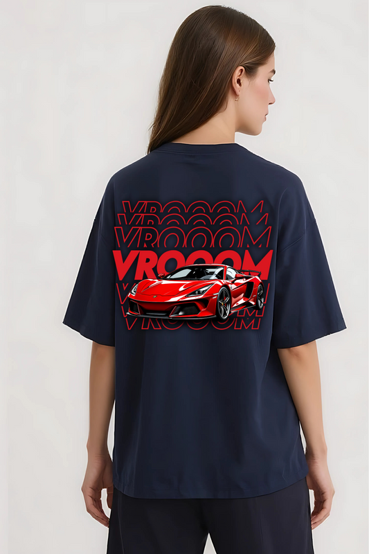 VROOM II OVERSIZED TEE NAVY-BLUE