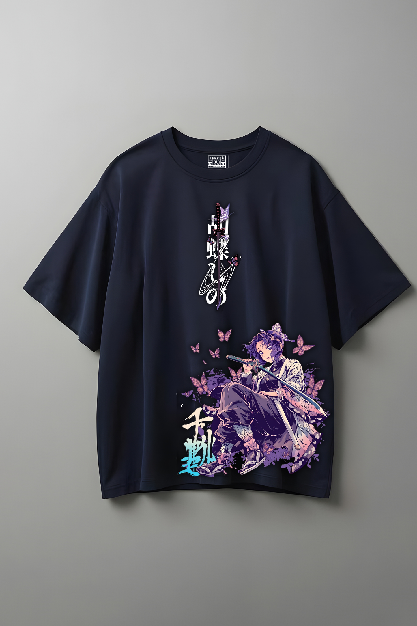 SHINOBU OVERSIZED T-SHIRT NAVY-BLUE