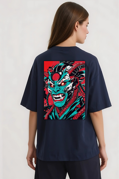 GOOD & BAD DEEDS OVERSIZED TEE NAVY-BLUE