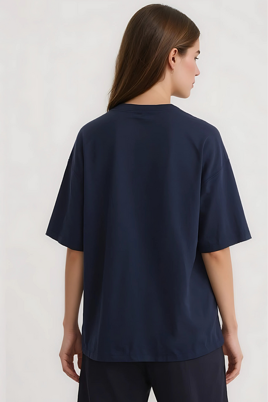 VINTAGE OVERSIZED TEE NAVY-BLUE