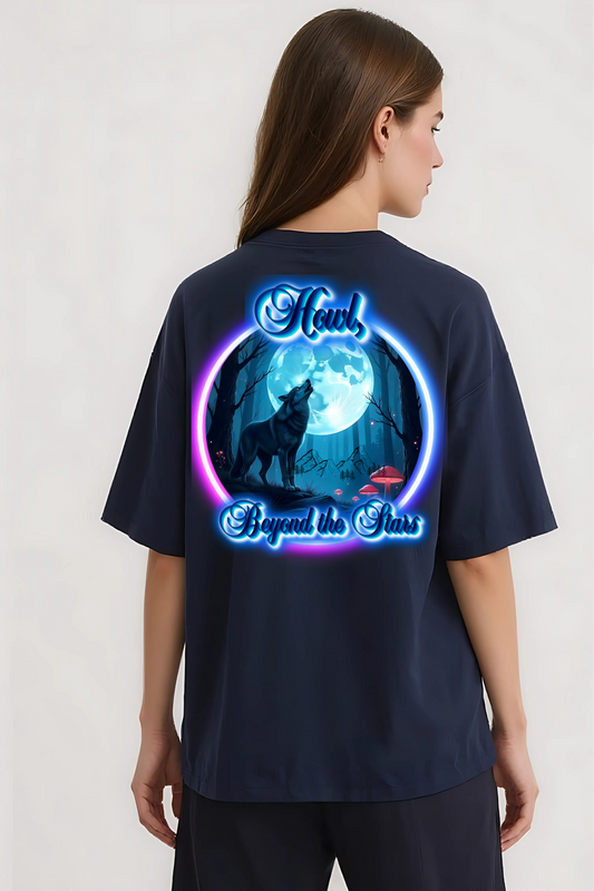 HOWL OVERSIZED TEE NAVY-BLUE