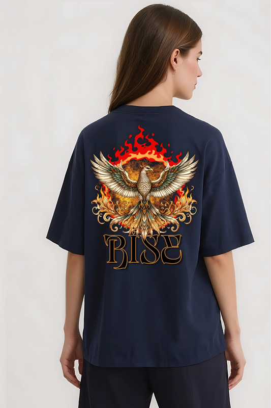 RISE OVERSIZED TEE NAVY-BLUE