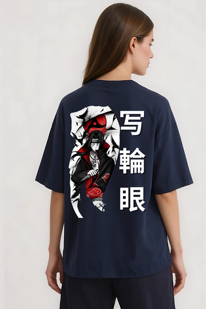 SASUKE OVERSIZED TEE NAVY-BLUE