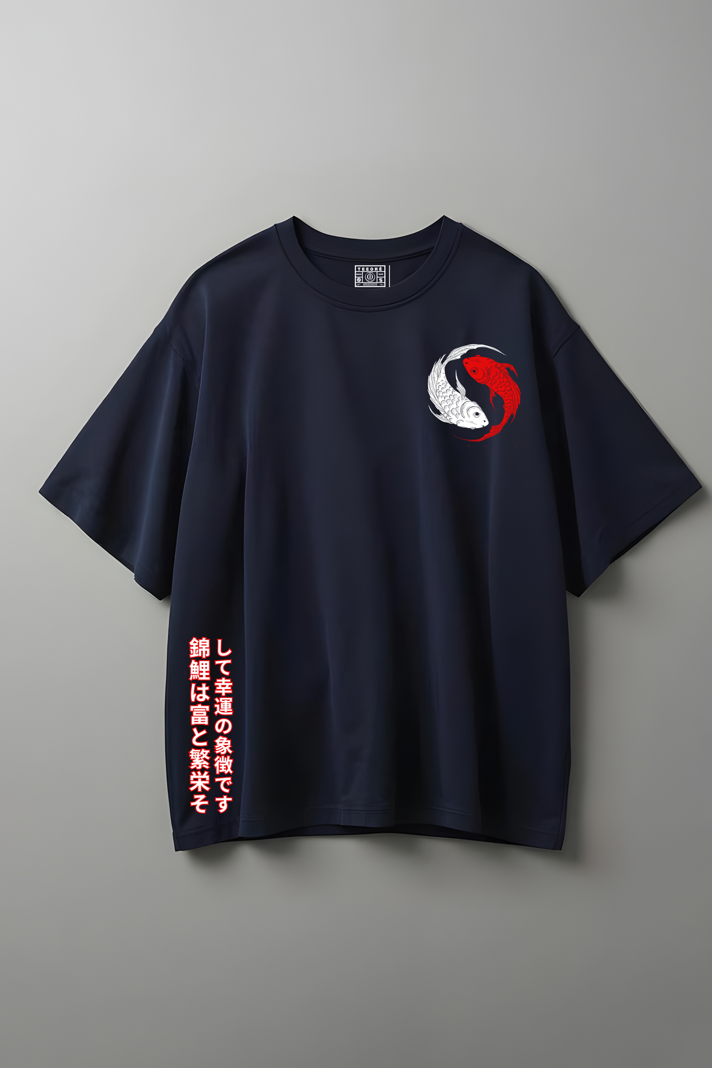 KOI FISH OVERSIZED T-SHIRT BLACK