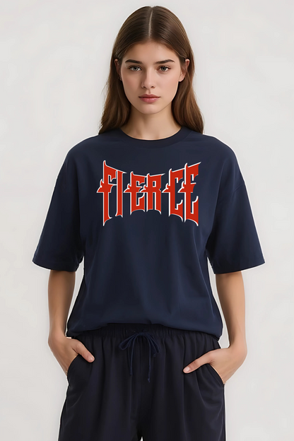 FIERCE OVERSIZED TEE NAVY-BLUE