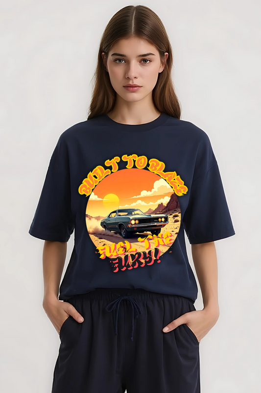 BLAZE OVERSIZED TEE NAVY-BLUE