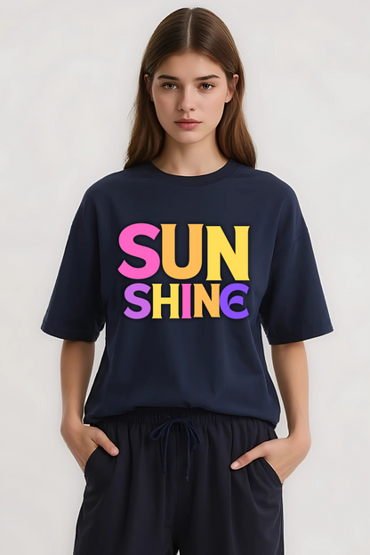 SUNSHINE OVERSIZED TEE NAVY-BLUE