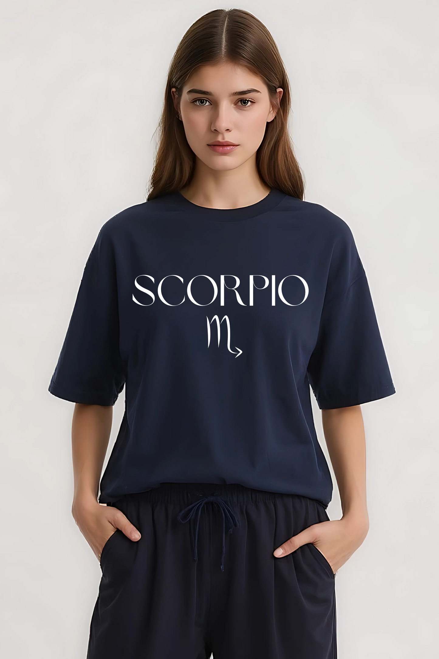 SCORPIO OVERSIZED TEE NAVY-BLUE