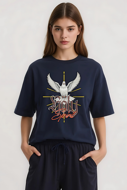 HOLY SPIRIT OVERSIZED TEE NAVY-BLUE