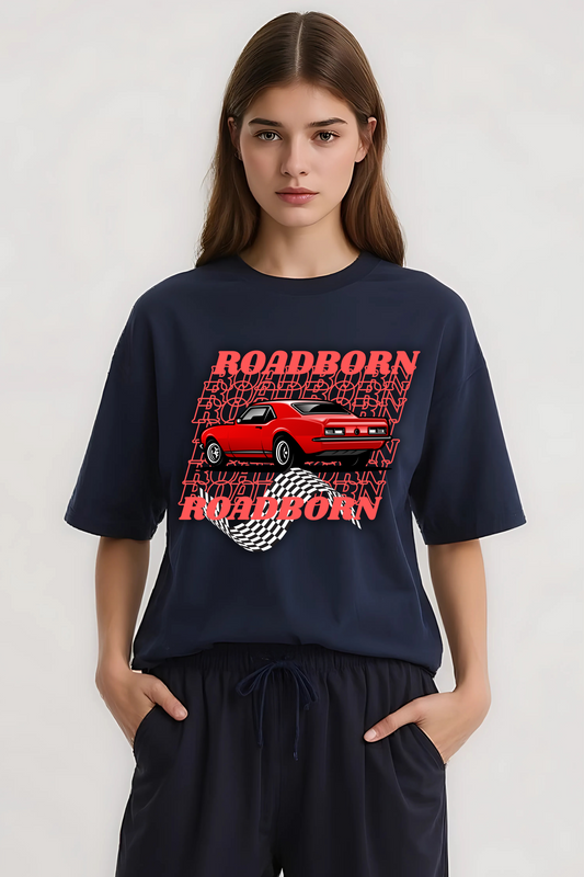 ROADBORN OVERSIZED TEE NAVY-BLUE