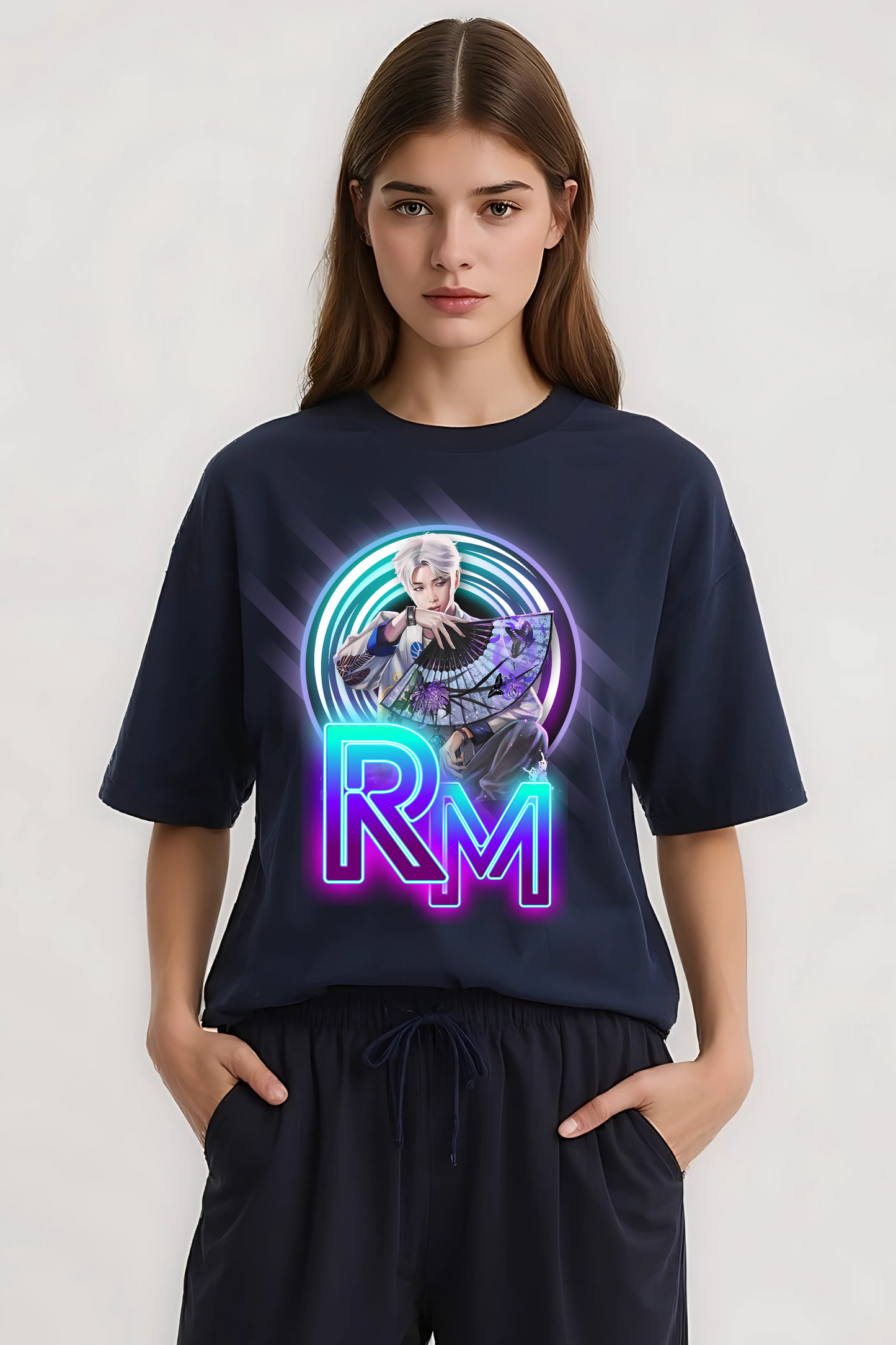 RM OVERSIZED TEE NAVY-BLUE