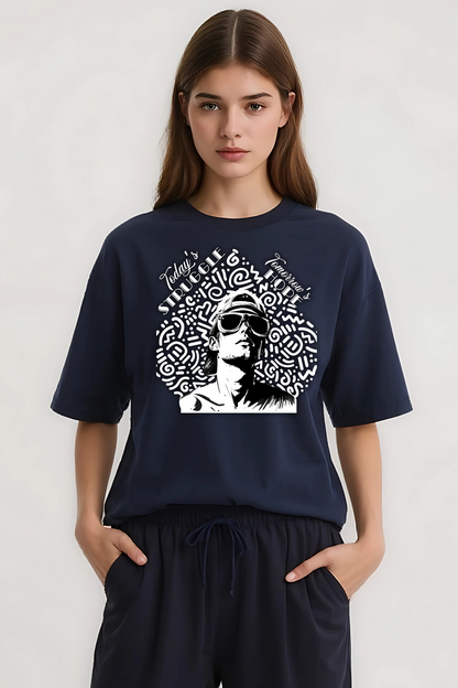 STRUGGLE OVERSIZED TEE NAVY-BLUE
