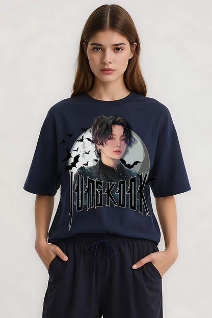 JUNGKOOK OVERSIZED TEE NAVY-BLUE