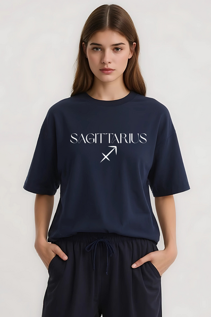 SAGITTARIUS OVERSIZED TEE NAVY-BLUE
