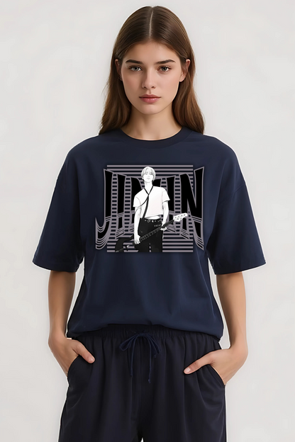 JIMIN OVERSIZED TEE NAVY-BLUE