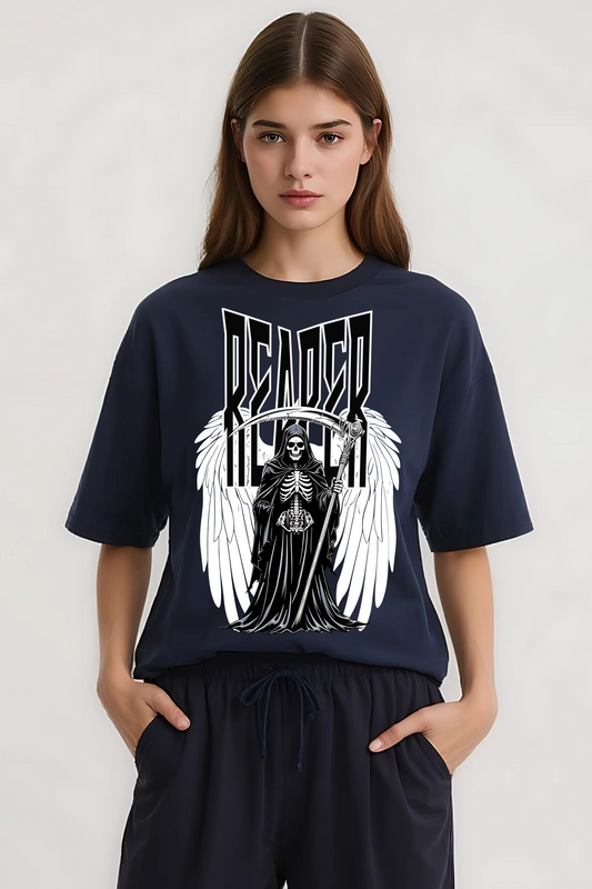 REAPER OVERSIZED TEE NAVY-BLUE