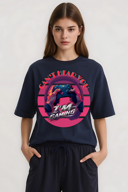 GAMING OVERSIZED TEE NAVY-BLUE