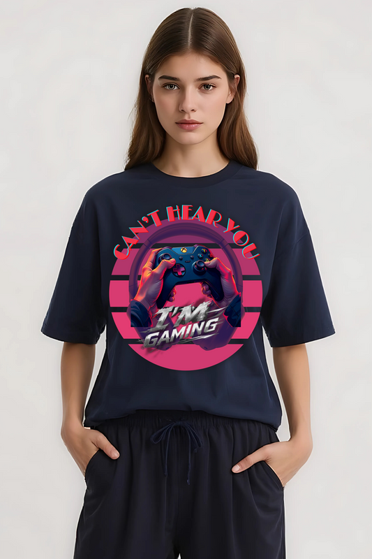 GAMING OVERSIZED TEE NAVY-BLUE