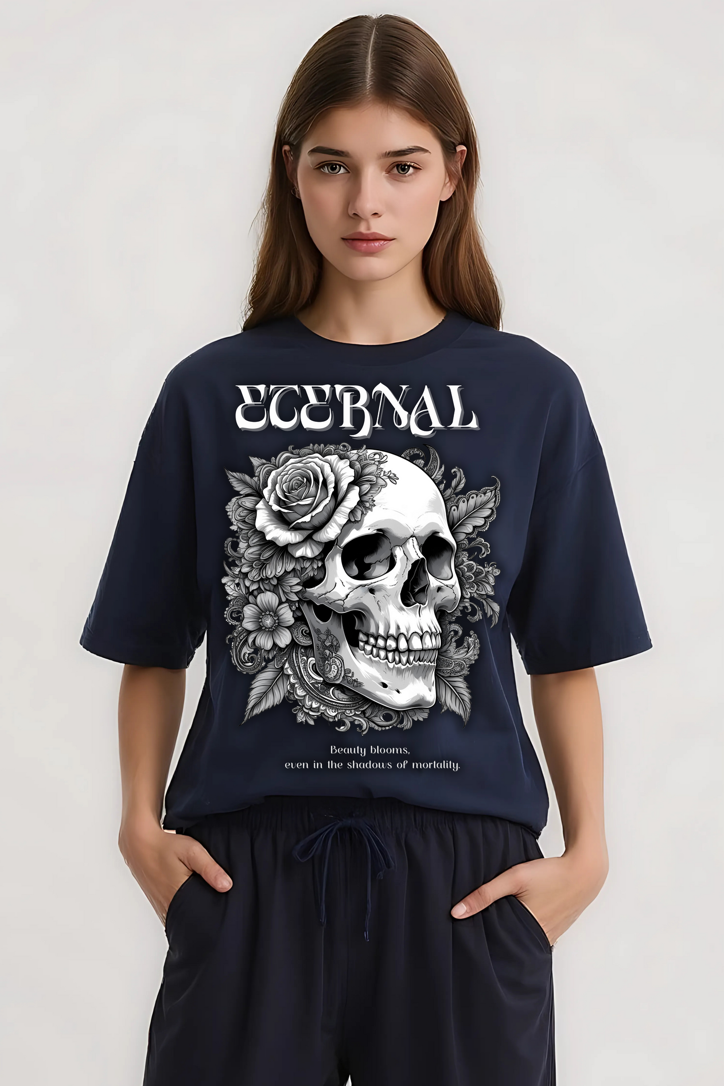 ETERNAL OVERSIZED TEE NAVY BLUE